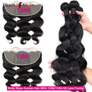 13X6 HD Lace Frontal With Body Wave Human Hair Bundles Human Hair With Closure 100% Raw Human Hair Bundles With 13X4 Frontal