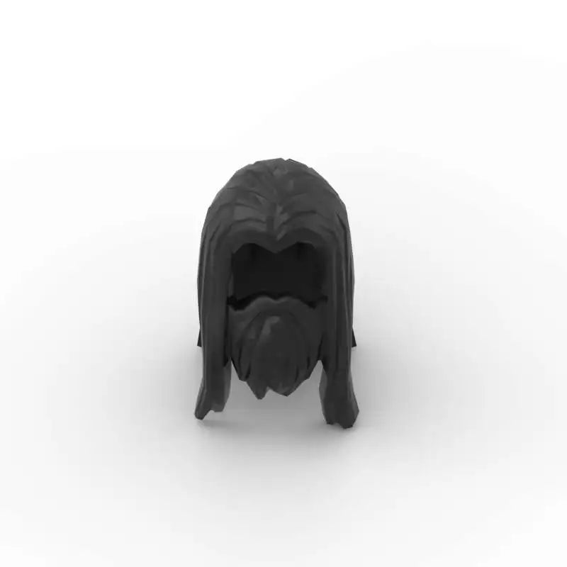 MOC 10PCS Hair Long Straight 13768 Beard Building Blocks Kit Wig Body Wear Compatible Particle Toys Children Kid Birthday Gifts