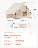 VEVOR Inflatable Tents for Camping Easy Setup Blow up Tent with Hand Pump 300D Oxford Tent with Stove Jack Storage Bag Included