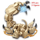 Ninja Bijuu Uzumaki Naruto Kurama Kyuubi Nine Tailed Fox Building Blocks Kit Classic Cartoon Anime Movie Model Kid Toys Gift