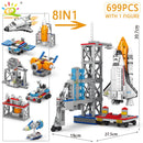 HUIQIBAO Aviation Spaceport Model Space Shuttle Rocket Launch Center Construction Building Blocks MOC Spaceship Kids Bricks Toy