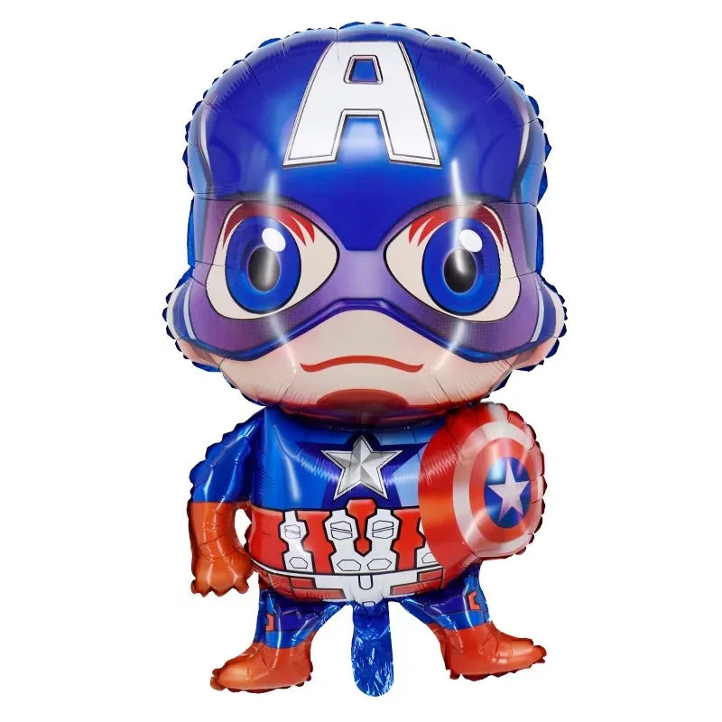 Cartoon Captain America Theme Disposable Tableware Set Birthday Party Dress up Balloon Decoration Baby Shower Background Cloak