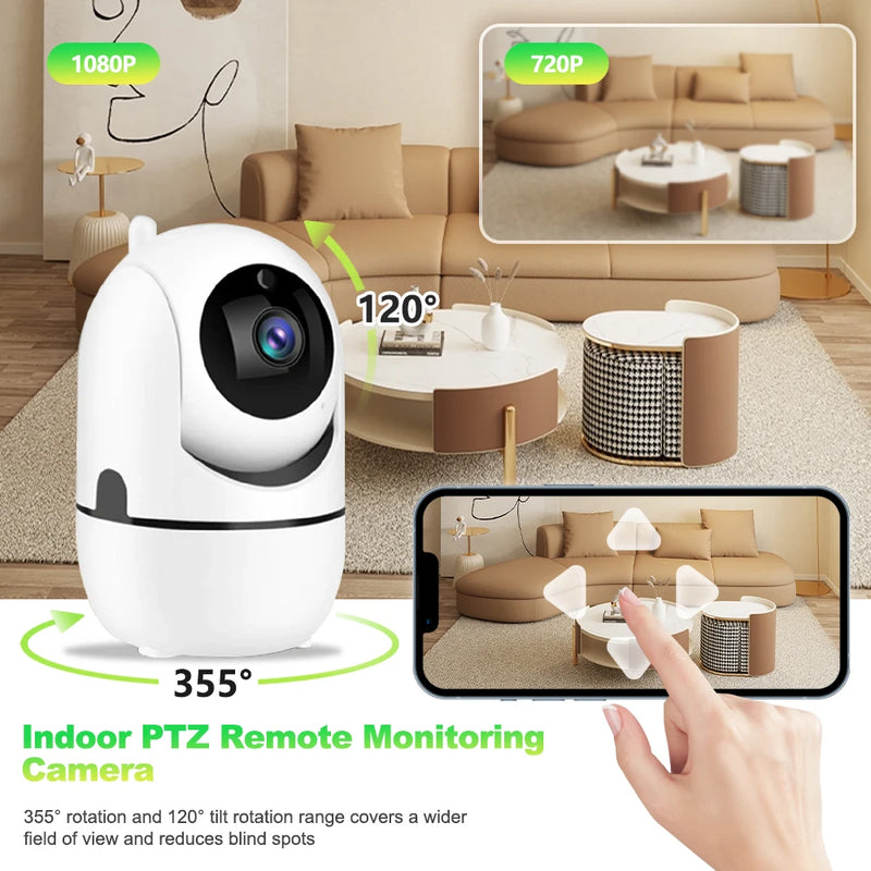 Indoor WiFi IP Camera Wireless Surveillance Camera Home 1080P PTZ Auto Tracking Baby monitor Alexa Security IP Camera 2.4G 5G