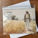 2PCS 2025 Wall Calendar Coated Paper Wire Binding Hanging Calendar for Home and Office