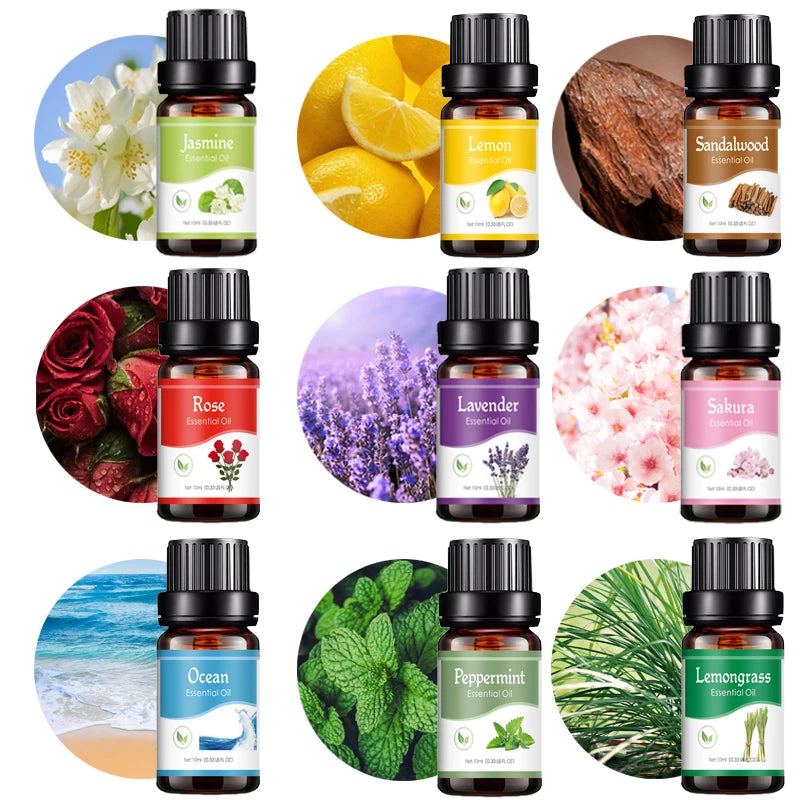 10ml Car Aromatherapy Supplement Liquid Plant Essential Oil Humidifier Aromatherapy Machine Specific Water Soluble Essential Oil