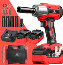 AVHRIT 1/2"Brushless Cordless Impact Wrench 650Nm(480Ft-lbs) 2200RPM w/ 2x4Ah Battery Kit & Sockets-Heavy Duty for Car/Truck/DIY