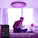 Oeegoo 24W Ceiling Light with Remote Control, 2400LM LED Lamp Controllable by App, Bedroom Lamp with 16 Million Colors, Ø30CM