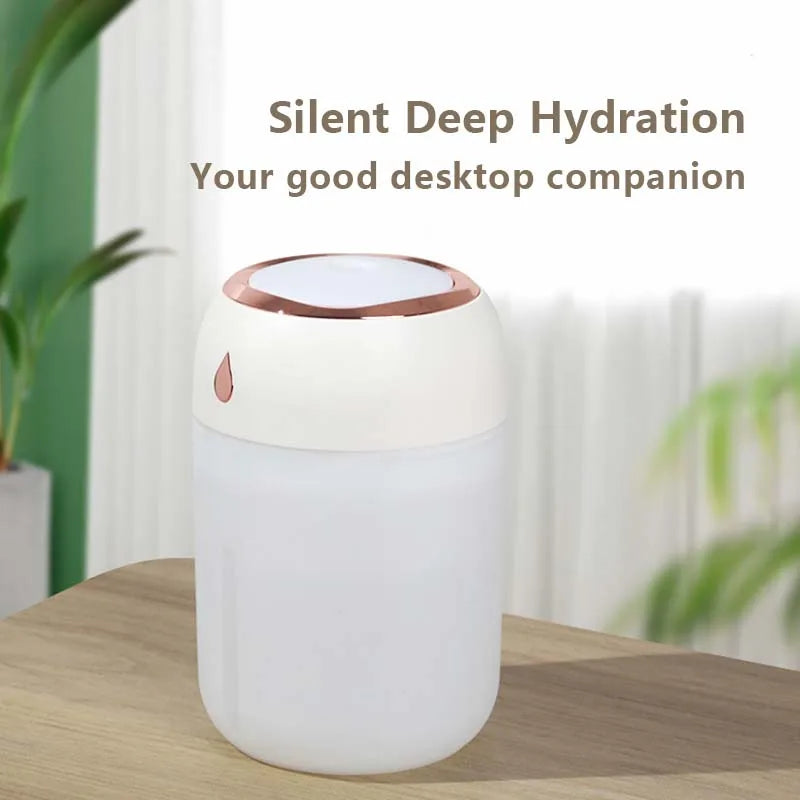 Xiaomi Mini Humidifier USB Plug Nanoscale Silent Streaming Ambient Light 330ML Mist Adjustable Portable For Car Office Household