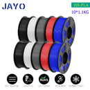 JAYO 3D Filament Printer PLA PLUS/PLA /PETG/PLA+2.0/ABS/TPU 1.75mm 10Rolls for FDM 100%No bubbel 3D Printer Materials DIY Gift