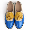 Flats Casual Shoes Women's Spring Autumn Genuine Leather Color Matching Tassel Loafers Oxford Shoes For Women Custom Shoes