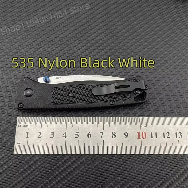 BM 535 Bugout Multi EDC Folding Knife Grivory Handle Drop Point Ultra Lightweight Outdoor Hunting Camping Fishing Pocket Tools