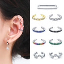 MODIAN 1 Stück Regenbogen Ohrclips 925 Sterling Silber Mode Einzigartige Kleine Manschettenohrringe Für Frauen Mädchen Edler Schmuck Accessoires