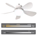 Silent Ceiling Fan with LED Light Remote Control Electric Cordless Fan Universal Dimming Fan for Dining Room Bedroom Living Room