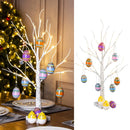 60cm Easter LED Birch Light Tree Decorations For Home Table Easter Egg Ornament Hanging organic Tree Happy Easter Party Supplies