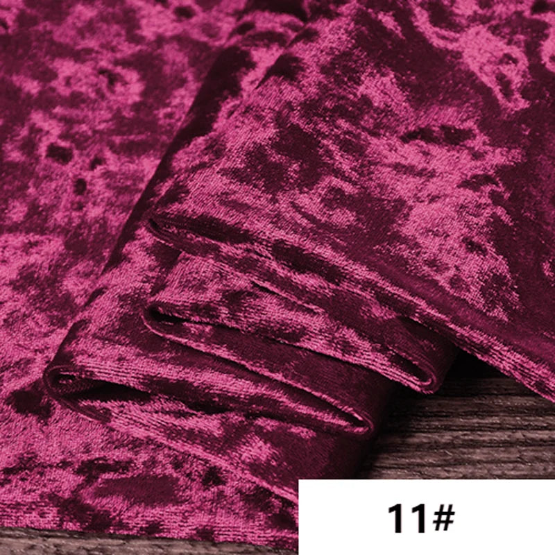 Stretch Crushed Velvet Fabric Upholstery Velour Cloth For Sofa and Curtain,Red,Black,Grey,Teal,Green,Blue,Pink