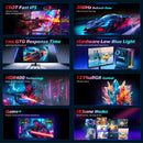 TITAN ARMY P2510HS Gaming Monitor, 24.5-inch 1920*1080 CSOT Fast IPS Screen, 300Hz Refresh Rate, HDR400, 1ms GTG Response Time