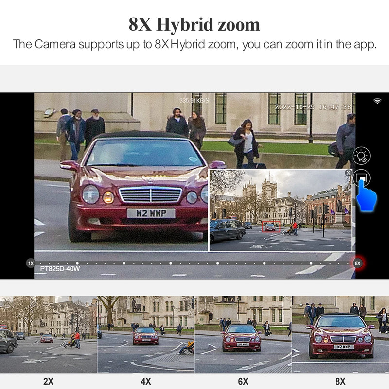 Techage HD 8MP 8X Zoom PTZ Wireless IP Camera Dual Lens 2.8mm 12mm Human Detect Auto Tracking ONVIF WIFI Camera Full Color Night