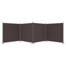 4 Panel Room Divider Brown 698x180 cm Fabric Home decoration products, partition screens, privacy screens