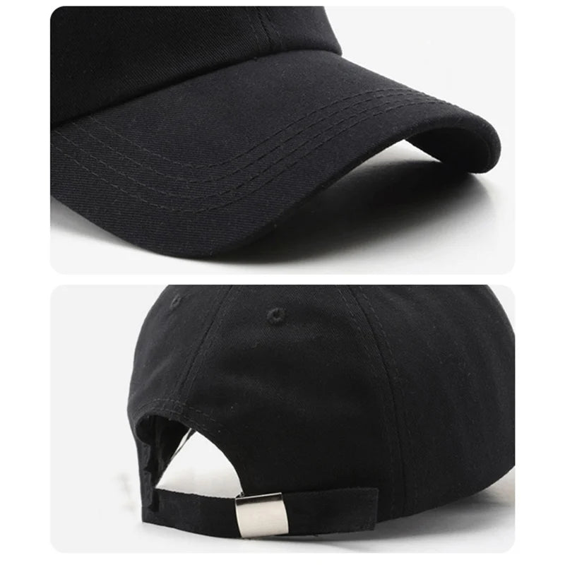 Letter Embroidery Baseball Hat Solid Color Peaked Cap For Men Women Adjustable Outdoor Sun Visors Cotton Casual Snapback Bonnet