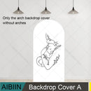Pregnant Woman Silhouette Arch Backdrop Cover Minimalist Maternity Mother Baby Shower Party Decor Gender Reveal Background