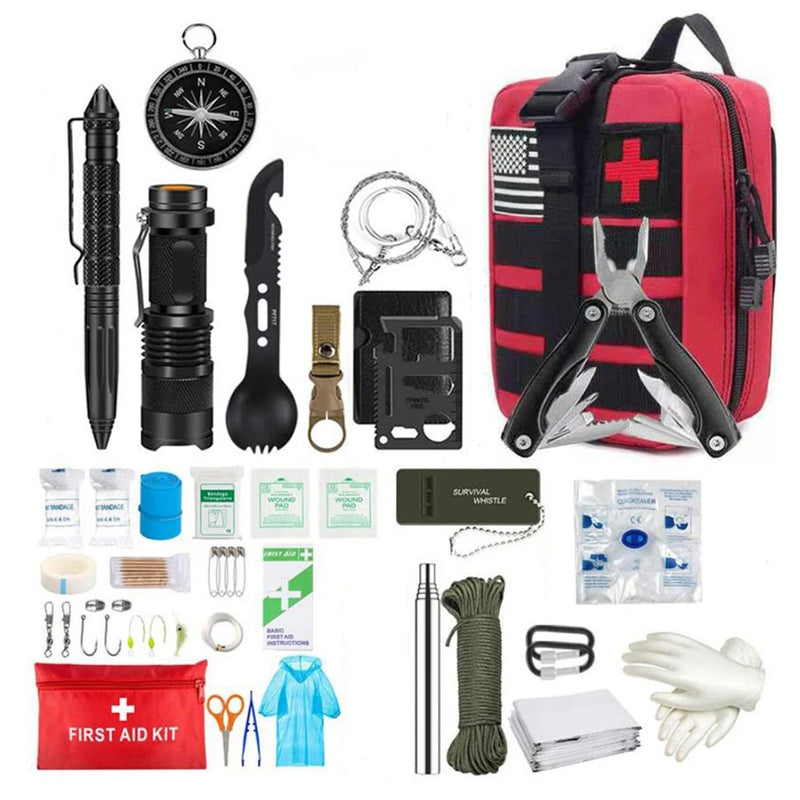 Survival First Aid Kit Survival Full Set Molle Outdoor Gear Emergency Kits Trauma Bag Camping Hiking IFAK Adventures