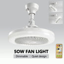 2 In 1 LED Ceiling Fan Light 50W With lamp holder Remote Control 3 Speeds Adjustable and Dimmable Light For Bedroom Living Room