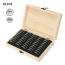 20/30/50/100PCS Adjustable Antioxidative Wooden Commemorative Coin Collection Case with Adjustment Pad Coins Storage Box