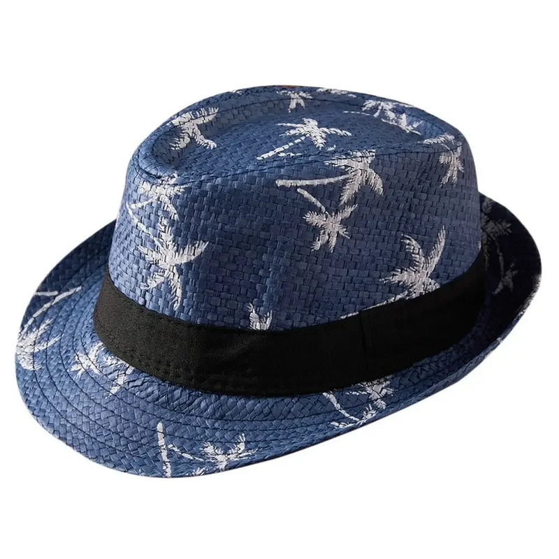 Straw Sun Hat Mens Womens Casual Breathable Cowboy Wide Brim Jazz Hat Sun Protection Fashion Beach Caps Summer