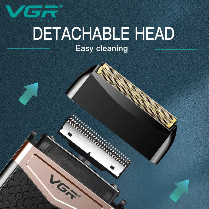 VGR Foil Shaver Professional Electric Shavers Foils Face Razor Shaving Machine Waterproof Beard Trimmer for Men V-331