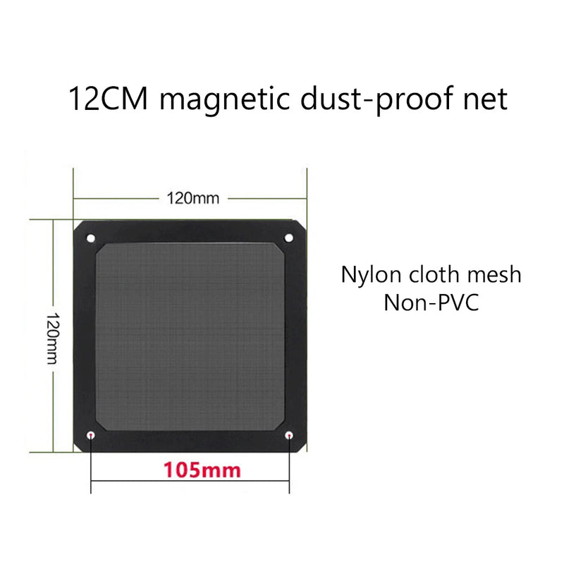 80mm 120mm 140mm PC Chassis Cooling Fan Dust Filter Soft Magnetic Nylon Frame Dustproof Mesh Cover PC Computer Chassis Net Guard