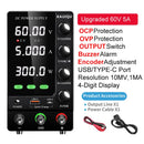 60V 20A Adjustable Laboratory Power Supply, 1200W High-precision Bench Power Supply for Battery Charging, OCP, Memory Storage