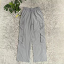 New Straight Cargo Pants Women High Waist Baggy Trousers Casual Wide Leg Slim Vintage Y2K Streetwear Pocket Fashion Casual Pants