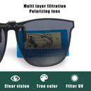 Neue polarisierte Flip-up Sonnenbrillen-Clips für Myopie-Brillen Retro große Größe quadratische TAC Material Brillen-Clip-on Sonnenbrillen-Clip
