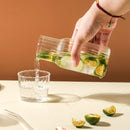 Transparent Water Carafe With Tumbler Cup Glass Water Bottle Sets Teacup Kitchen Pitcher Heat Resistant Milk Coffe Bottle Set