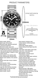The Abyssal Sentinel | 200M Automatic Diver with Sapphire Crystal