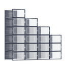 SONGMICS Shoe Boxes, Pack of 18 Stackable Shoe Storage Organisers, Foldable and Versatile for Sneakers, Fit up to UK Size 11