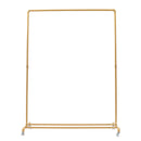 Gold Industrial Vintage Standing Clothes Rack Space-Saving 120×35cm Steel Frame with 160cm Height 4.5kg Retro Home Organization