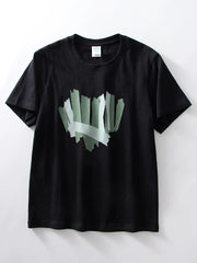 Sommer Kurzarm T-Shirt Damen Baumwolle Slim Weiß Tops mit Herzen Paar T-Shirts Damen Schwarze T-Shirts Damen Oberteile T-Shirts 2025