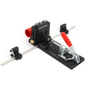 ENJOYWOOD XK4 PRO MAX Taschenlochlehre aus Aluminiumlegierung, verstellbare Holzbearbeitungs-Bohrschablone mit Stabilisierungsstange und Anschlagblock