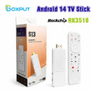 S13 Air Smart TV Stick Android 14 Rockchip RK3518, 2.4G&5G WiFi6 Dual Band, 2GB 16GB ROM 4K HDR Bluetooth Voice Remote Control