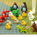 MOC City Animal Zoo Fram Accessories Building Block Figures Goat Sheep Eagle Owl Panda Parrot Seagull Penguin Bricks Toy Gift