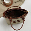New Summer Beach Grass Woven Bag Women's Handbag Embroidered Thread Fashion Crossbody Bag Women's Unique Design Shoulder Bag