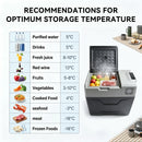 Podofo 35L 45L 55L Portable Car Refrigerator Compressor Cooler  Ice Box 12V 24V DC 110 240V For Camping Home Kitchen Garages
