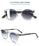 Gregory Peck OV5186 Vintage Round Men Sunglasses Frame Transparent Trendy Cicle Sunglasses for Women Polarized Round Sunglasses