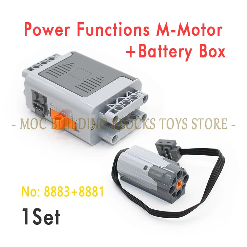 MOC Technology Building Blocks Bricks Power Functions Automotive Speed Gearbox Engine Transmission Machinery DIY Assembling Toys