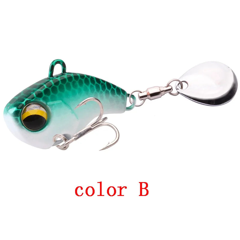 1Pcs Rotating Metal VIB vibration Bait Spinner Spoon Fishing Lures 6g/14g/26g Jigs Trout Wobbler Fishing Hard Baits Tackle Pesca