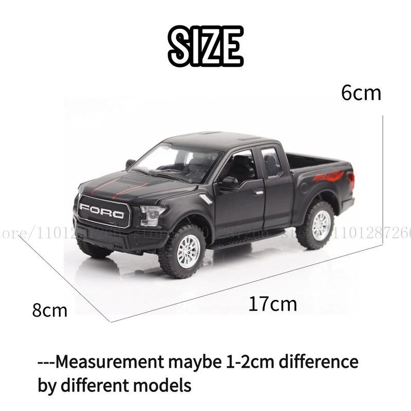 1:32 Ford F150 Pullback Car with Lights Engine Sound, Honda Nissan Diecast Car Model Scale Replica Gift Kid Boy Toy