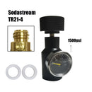 Soda Water Accessories CO2 Cylinder Tank UFA Universal Fill Adapter Quick Charging  HPA Adapter On/Off With Vent Bleed Valve