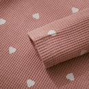 Cute Heart Print Baby Girls Clothes Set Toddler Spring Fall Outfits Long Sleeve Romper + Pants + Headband Set 3PCS Infant Suits