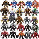 Marvel Action Figure Mini Block Toy, Superhero Hulk Thanos Venom Children's Puzzle Group Building Blocks Toy Handmade Birthday G